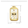 Parámetros de tamaño detallados del colgante rectangular de acero inoxidable con ojo - YE776-Ojo de Tarot