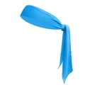 Breathable blue sports bandana with moisture-wicking fabric and adjustable tie straps - Aqua