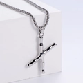 Detail of silver bamboo texture letter K pendant necklace with polished metal surface - Letter X (Pendant Only)