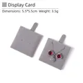 Gray velvet jewelry insert card with snap loop for necklace and earring storage - Jewelry Liner Card / 5.5*5.5cm / Gray