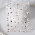 Stickers ongles 5D relief motifs marguerites blanches et feuilles modèle MO-11 - Autocollant en Relief MO-011 (Marguerites Blanches)