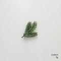 Artificial green pine branch for Christmas decoration measures 11x8cm for crafts - 3D Triple Leaf