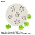 Witte siliconen vorm met 6 bloemholtes voor fondant en knutselwerkjes van klei - Stijl 1 (A499) / Grijs
