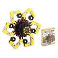 Spinner mecánico amarillo con brazos de cadena plegables y bolas de metal giratorias - Amarillo