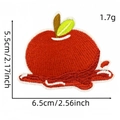 Écusson brodé créatif en forme de pomme rouge fondante avec feuille pour vêtements - 2#
