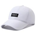 Berretto sportivo bianco ad asciugatura rapida con patch nera Sports da uomo - Regolabile / Bianco