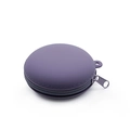 Mini porte-monnaie en silicone violet avec fermeture éclair et trou porte-clés - Sans dragonne / Violet