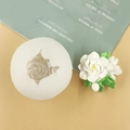 White silicone flower mold for realistic gardenia cake decoration and chocolate baking - 3522 Gardenia / Clear