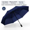 Navy blue automatic umbrella with 97cm diameter windproof canopy for one person - 8-Rib Automatic / Navy Blue