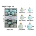 Mint green and silver Christmas ball set with glossy matte and glitter ornaments - 26pcs Set (4/5/6cm Mixed) / Green