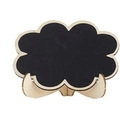 Cloud shaped mini wooden chalkboard with base for table decorations and messages - Printed Flower Shape 10*7.5