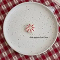 3cm white and red wool felt peppermint candy ball for Christmas DIY bouquet crafts - Donut