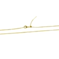 Detailed view of gold box chain necklace with adjustable slider and lobster clasp - Universal Box Chain (Chain Only)