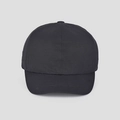 Close-up of black baseball cap showing durable twill cotton texture and eyelets - M(56-58cm) / Black