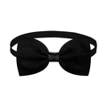 Adjustable black grosgrain bow tie for dogs and cats featuring a premium ribbed texture - Black