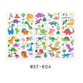 Set of 10 waterproof cartoon dinosaur temporary tattoos for kids featuring colorful designs - Dinosaur Park Theme (K04)