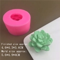 3D cactus succulent silicone mold for DIY candles and plaster crafts, pink finish - Model 8756 / Pink