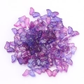 15mm butterfly gradient glass beads with gold glitter for DIY jewelry making - Rose Purple