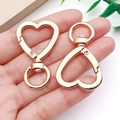 Rose gold heart-shaped swivel lobster clasps for DIY jewelry and bag hardware - Heart Shape / KC Gold