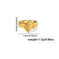 Detailed size specifications for 18K gold butterfly open ring with weight measurements - Adjustable Open / Butterfly Shape Ring (TYGR0259)