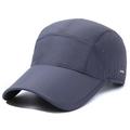 Cappellino sportivo grigio scuro ad asciugatura rapida con ventilazione laser SDKRU - Regolabile / Grigio