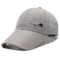 Atmungsaktive graue Mesh-Baseballkappe für Herren mit SPORT-Logo für Outdoor-Aktivitäten - Verstellbar / Hellgrau