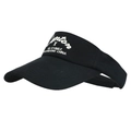 Visière de sport noire respirante avec broderie blanche pour la course et le plein air - Noir