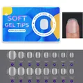 Size chart for matte ultra-thin soft gel nail tips featuring 420 pieces in 15 sizes - 420pcs Frosted Traceless 15 Sizes Nail Tips-05