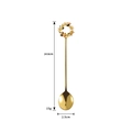Cucchiaio natalizio in acciaio inox dorato con manico a ghirlanda da 14,6 cm - Cucchiaio d'oro 304 - Ghirlanda