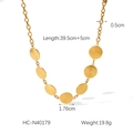 Tabella dettagliata delle taglie per collana dorata con pendenti a spirale e dimensioni - Collana a Dischi a Spirale Dorati (HC-N40179)