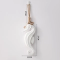 White resin seahorse wall hanging decor, Mediterranean style nautical hanging ornament - Seahorse / White