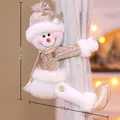 Fermatende pupazzo di neve natalizio in velluto champagne per decorazioni festose - Pupazzo di neve