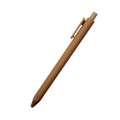 Matte khaki brown retractable plastic ballpoint pen with matching clip and minimalist design - Brown