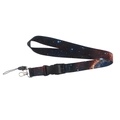 Starry universe pattern polyester lanyard with quick release buckle and lobster clasp - KP792-15 Dreamy Starry