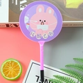 Creative purple ballpoint pen featuring a pink cartoon rabbit fan top and round decor - Mask Animal Purple