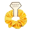 Elastico per capelli in raso giallo su cartoncino a diamante per damigella d'onore - Giallo Oro