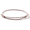 Bohemian braided cotton rope friendship bracelet in grey, pink, and white tones - Gray Pink White