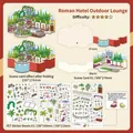 3D Rome Hotel Terrace large sticker scene set with PET decorative DIY labels - The Open-air Lounge Of The Rome Hotel (33rd Installment Open Today)