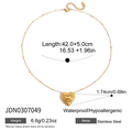 Détails du collier pendentif cœur or 18K avec dimensions et poids du bijou - Collier Pendentif Coeur Creux Lettre G (JDN0307049)