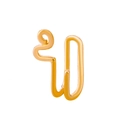 Gouden U-vormige neusmanchet met een minimalistisch geometrisch golvend draadontwerp - Golvende Ring (11174)