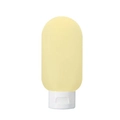 60ml pale yellow silicone travel squeeze bottle with white flip cap for toiletries - 60ml / Transparent Yellow