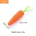 Carrot-shaped woven pet toy for cats, durable orange fiber rope mouse alternative, 13cm - Carrot Toy Small