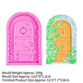 Moule en silicone porte à fleurs vintage 13,6x9cm avec ornement de porte fini - 2# Arche en Pierre / Rose