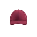 Close-up of burgundy quick-dry baseball cap featuring laser-cut ventilation holes - Burgundy