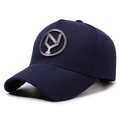 Berretto da baseball alla moda blu navy con logo metallico rotondo sulla parte frontale - Regolabile / Blu navy