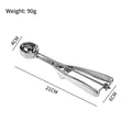 Stainless steel ice cream scoop with trigger handle, 4cm diameter ball, 90g weight - Small (4cm)