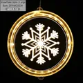 Large snowflake shaped warm LED hanging light for Christmas window decoration - 24CM Snowflake Style