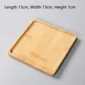 Square bamboo tray for DIY mosaic with clear wood grain and 13x13x1cm dimensions - Outer Diameter 13cm Inner Diameter 12cm