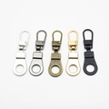Universal metal zipper pull replacement set in silver, gold, bronze, and black finishes - Pendant - 5 Mixed Colors