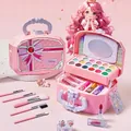 Pink three-layer girls makeup vanity case with brushes and eye shadow palette - Dreamy Star 3-Tier Beauty Case